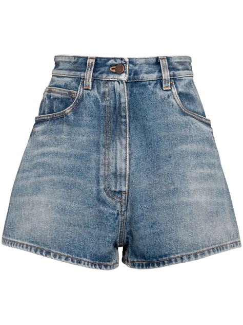 womens prada shorts|prada denim shorts.